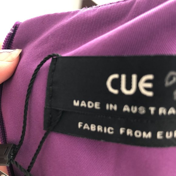 CUE Purple Sleeveless Pleated Fit n Flare Dress Size 8 New w Tags RRP $249 - Picture 9 of 12